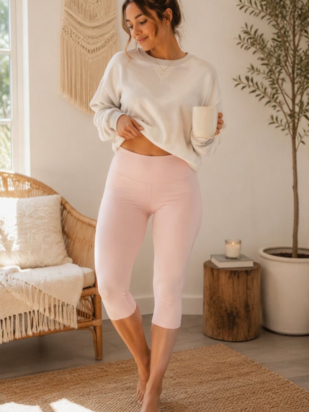 597- Lululemon Buttery Soft Baby Pink Cropped Leggings | Size 0 | High Rise